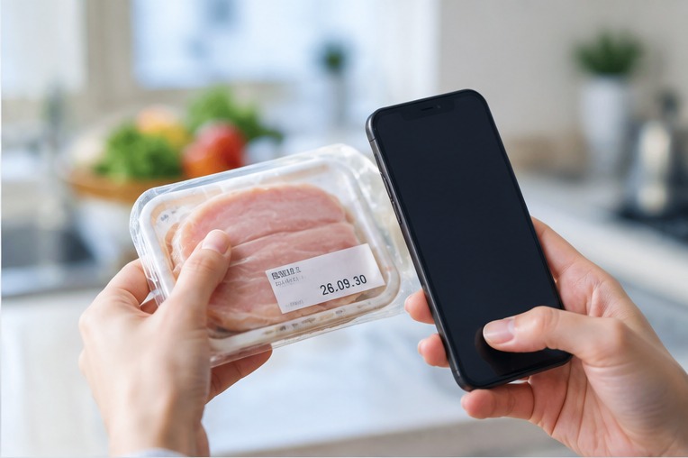食品パッケージの期限を確認するイメージ
